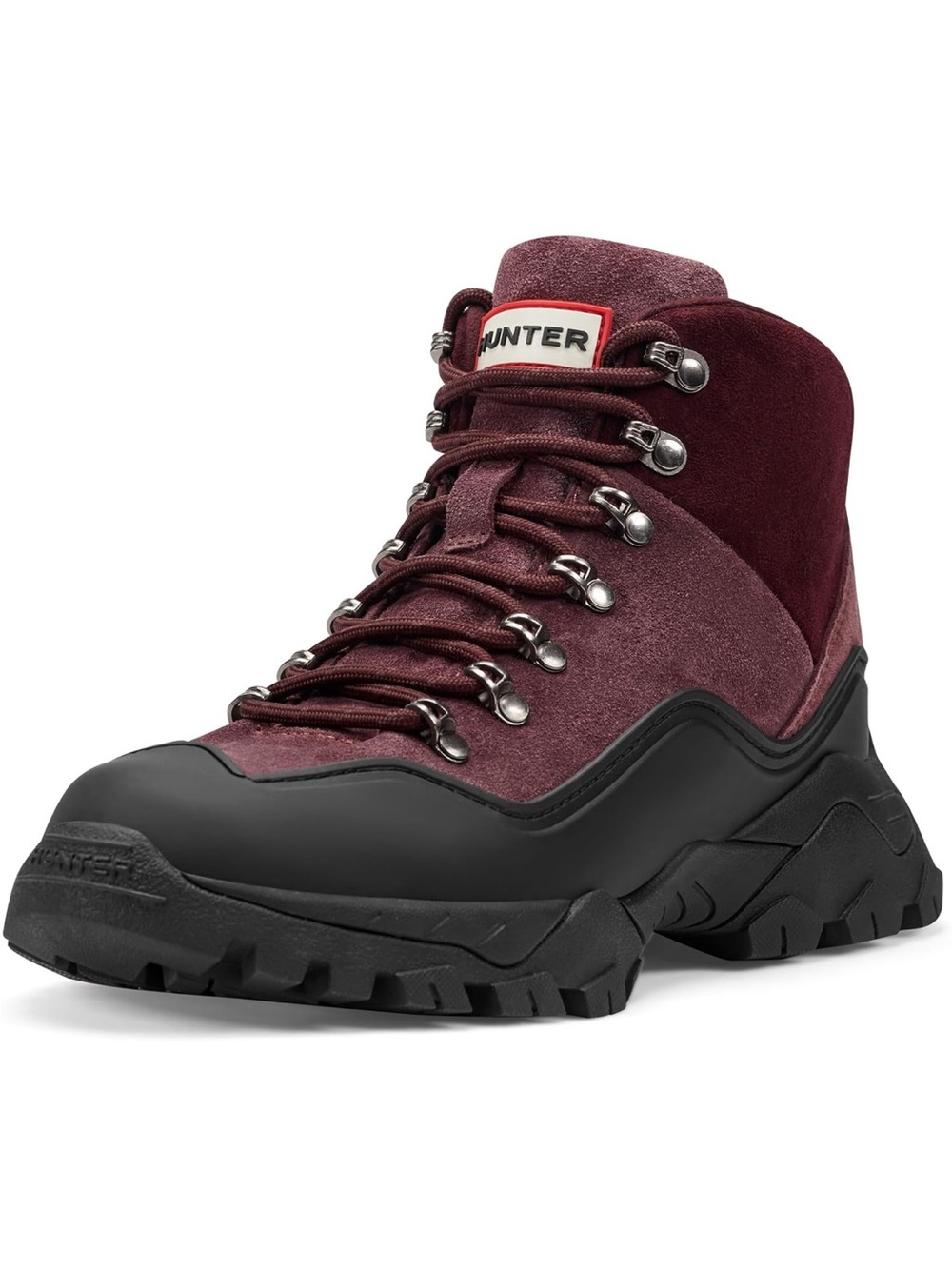 Hunter Women’s Jasper Burgundy Red Suede Waterproof Hiking Boot EU 37